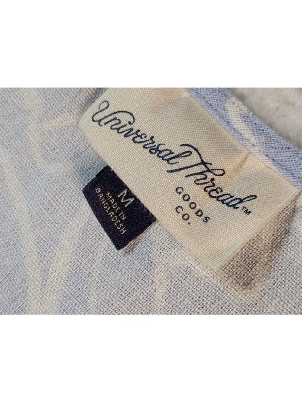 Universal Thread Linen Blend Dress Ruffle Hem Pullover Pockets Size M Blue - Picture 6 of 8